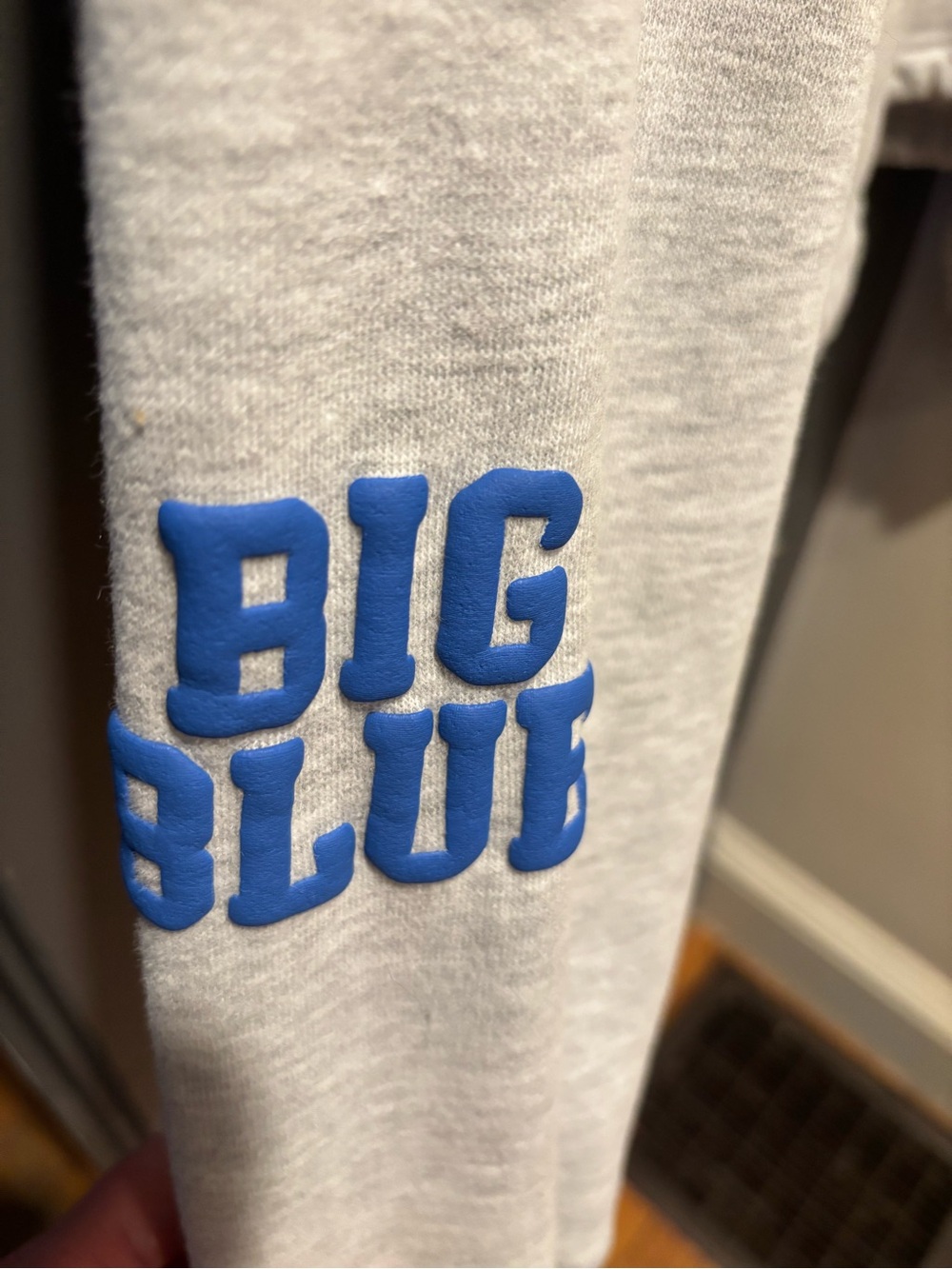 '47 Light Gray Hoodie with Blue Logo - Picture 4 of 5
